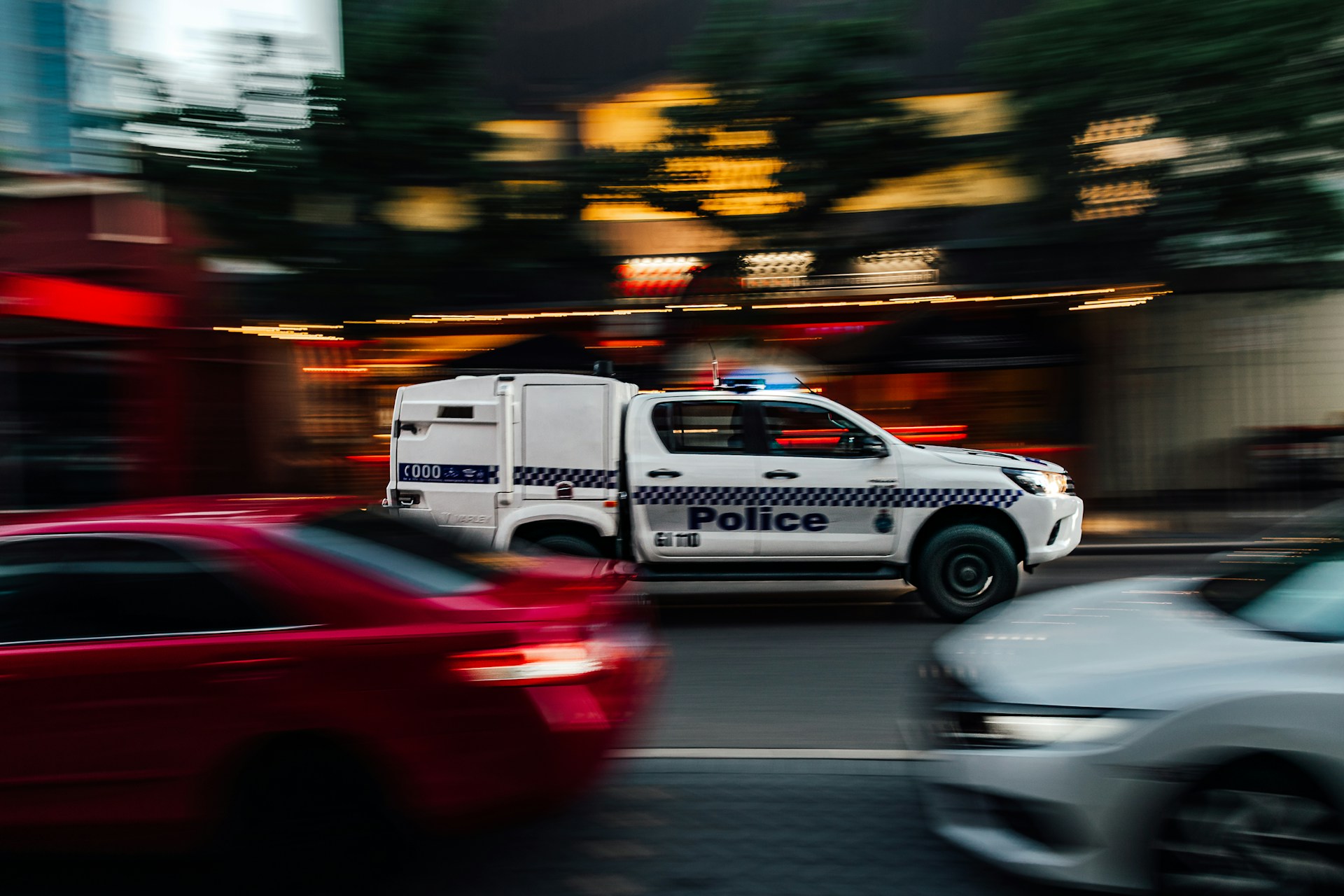 Highway patrol high speed chase