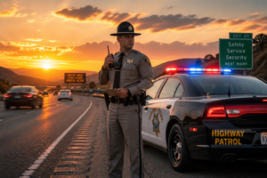 Highway patrol officer routine